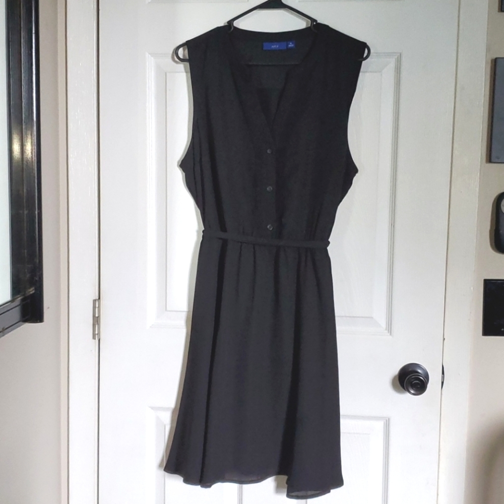 Apt 9 Womens XL Black V-Neck Dress